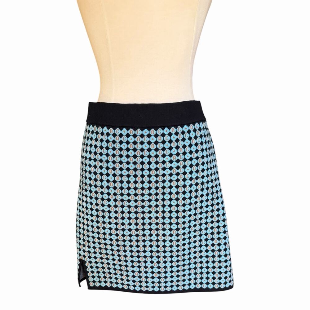 Alexa Chung for Opening Ceremony Monogram Jacquard Mini Skirt Medium Geometric